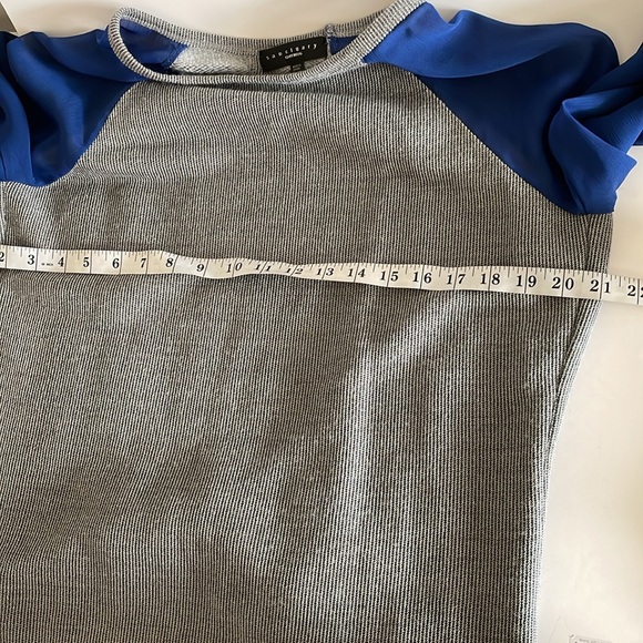 Sanctuary Sheer Mesh Long Sleeve Cut-out open back wool blend top size M - Picture 6 of 8